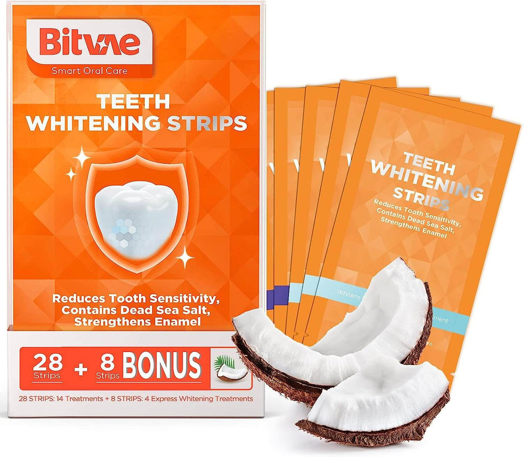 Bitvae Teeth Whitening Strips for Sensitive Teeth, 18 Treatments