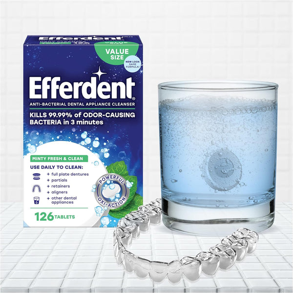 Efferdent Retainer Cleaning Tablets (126 Tablets)