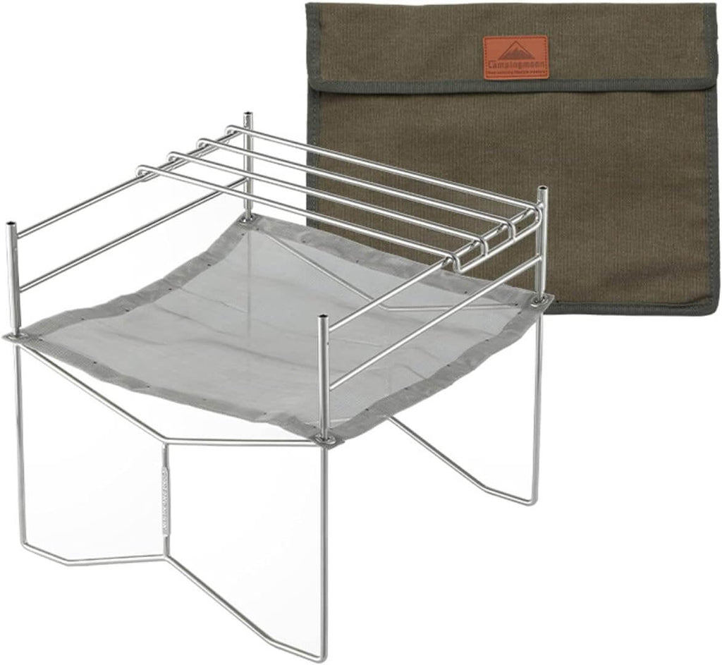 Campingmoon Mesh Fire stand with Cooking Grate with Carry Bag SOLO-202
