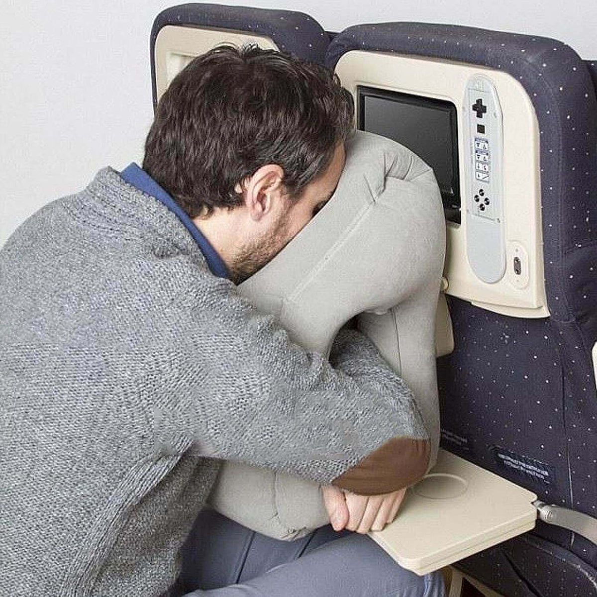 Inflatable Head Support Pillow for Airplane - Main Image