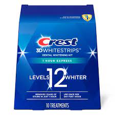 Crest 3D Whitestrips Teeth Whitening Strip Kit (1 Hour Express)