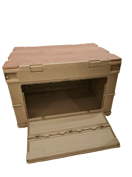 Foldable Box with Wooden Top Table Board 50L Capacity