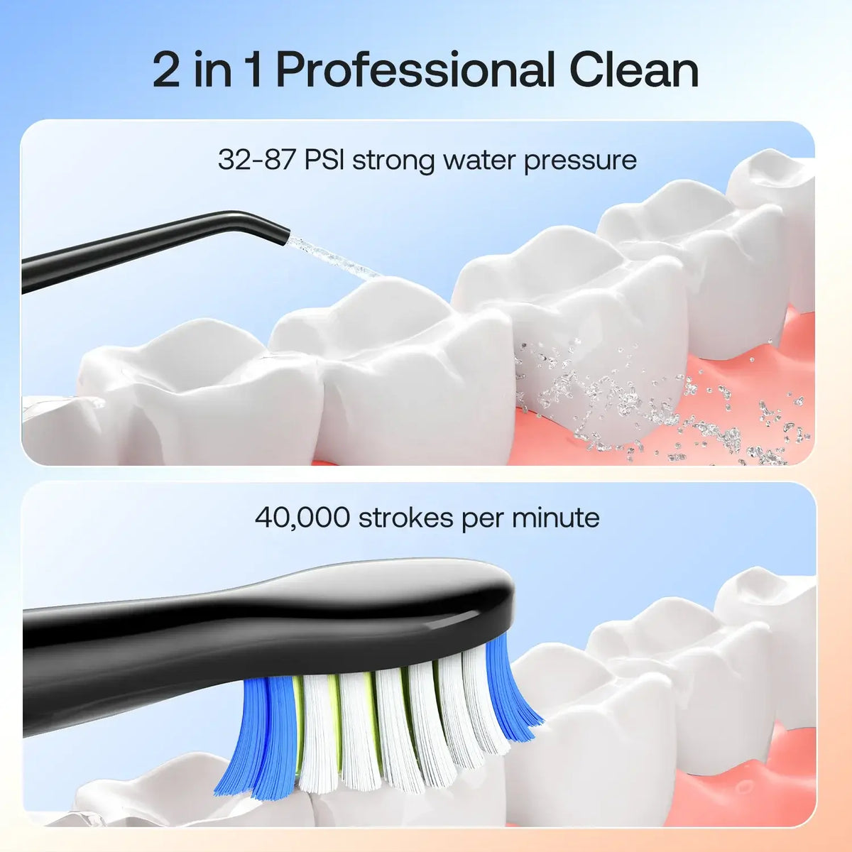 Bitvae Water Flosser and Sonic Electric Toothbrush E11+F5020E (Bundle)