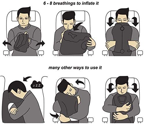 Head Support Plane Ride Inflatable Head Support Pillow for Airplane – Neshtary