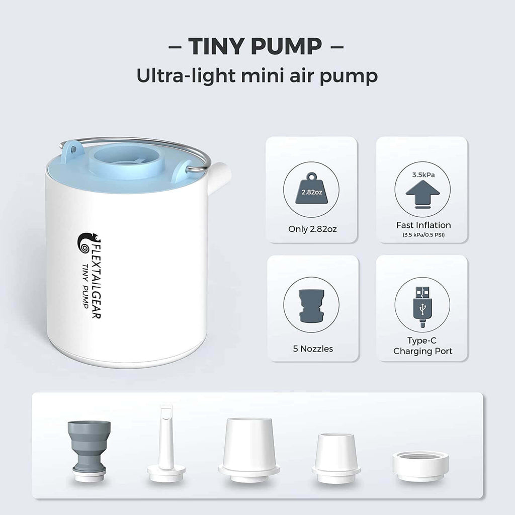flextail gear FLEXTAILGEAR TINY PUMP X 3 in 1 Rechargeable Mini Air Pump with Light