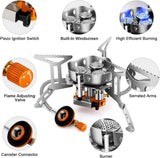 Mini Windproof Camping Gas Stove (3 Core)