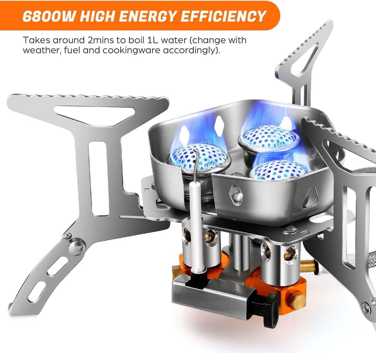 Mini Windproof Camping Gas Stove (3 Core)