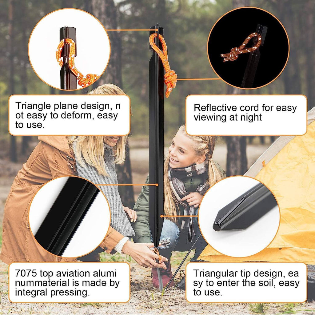 can you take tent stakes on a plane Aluminum Camping Tent Stakes 18cm (8 Pack)