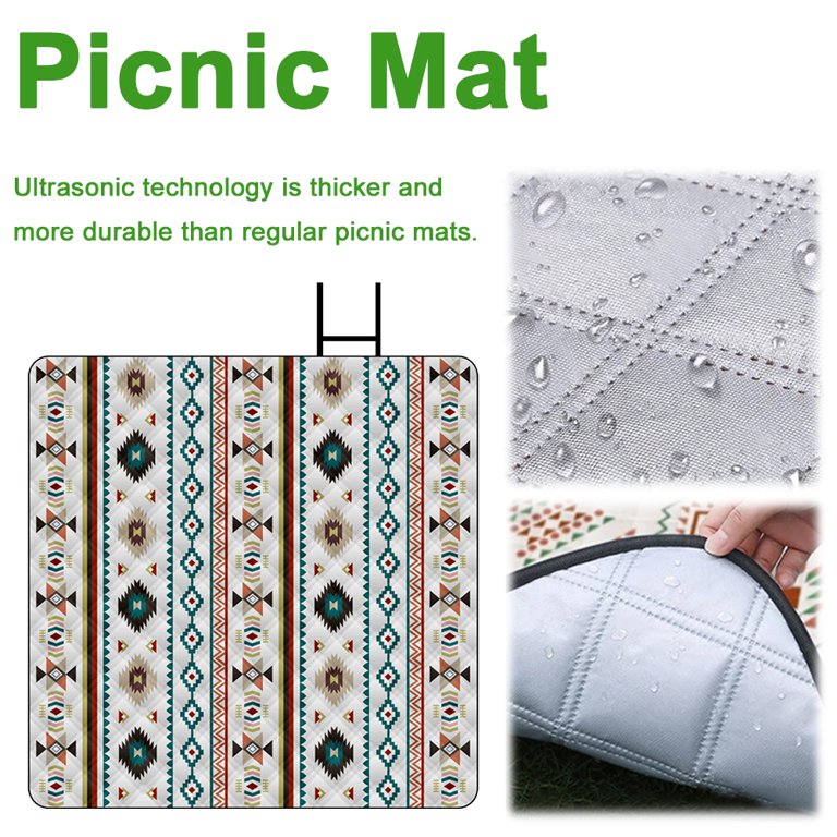 Waterproof Camping Padded Mat 2m x 2m (Pattern 2)