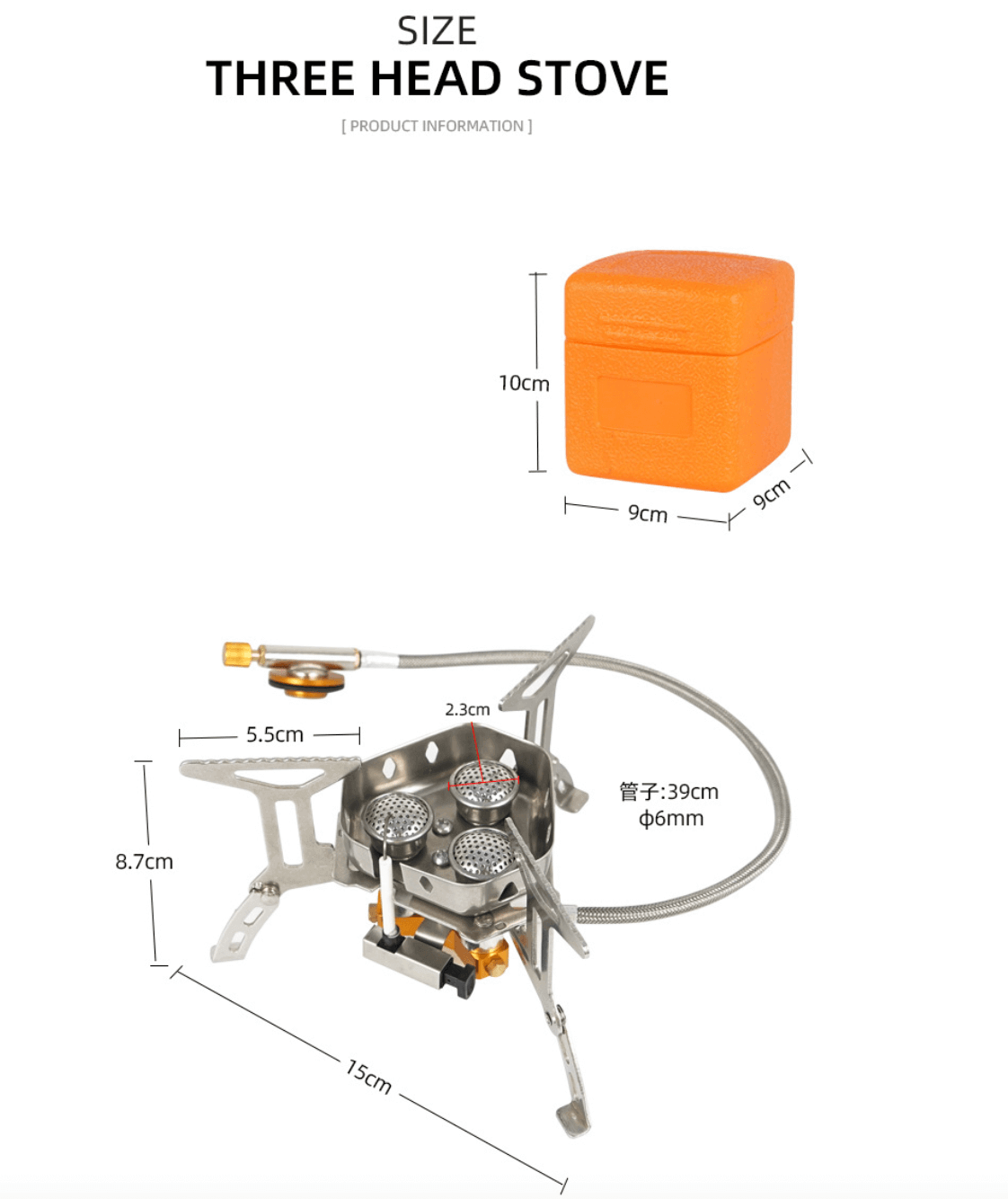 Mini Windproof Camping Gas Stove (3 Core)
