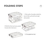 Foldable Box with Wooden Top Table Board 50L Capacity