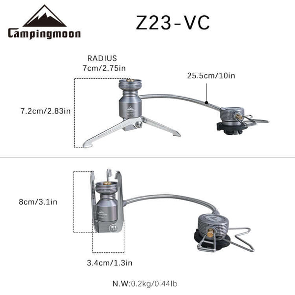 Campingmoon Gas Adapter with Tripod Z23-VC