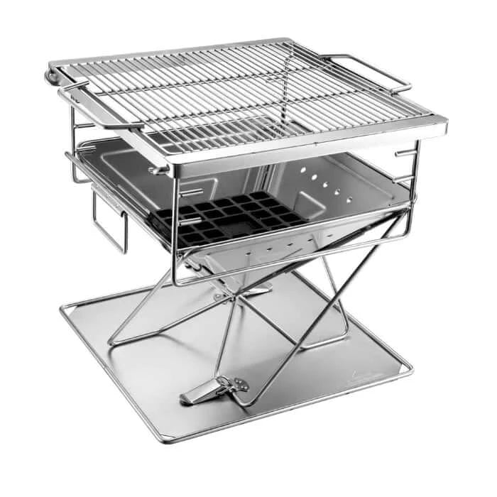 Campingmoon Stainless Steel Foldable Grill with Carrying Bag MT-035