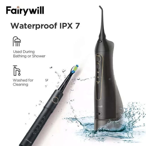 Fairywill Water Flosser and Sonic Electric Toothbrush E11 (Bundle)