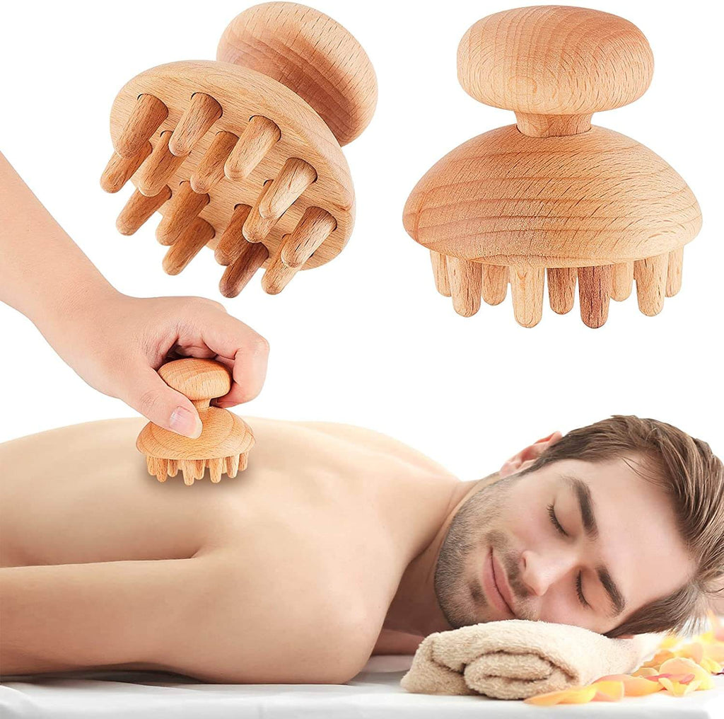 Mushroom Wood Massager (6.0 CM)