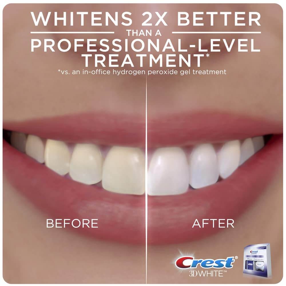 Crest 3D Whitestrips with Light, Teeth Whitening Strip Kit, 20 Strips