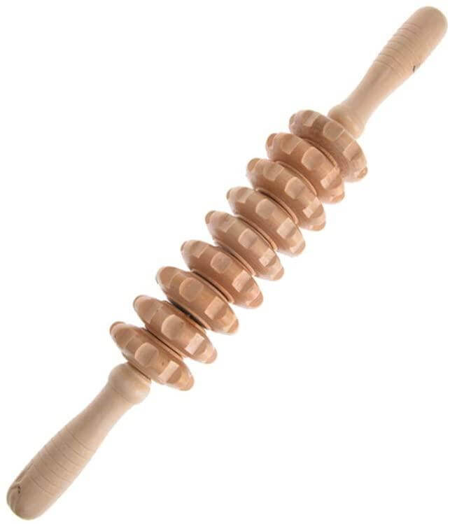 Wood Point Stick 9 Wheels Massager - Neshtary
