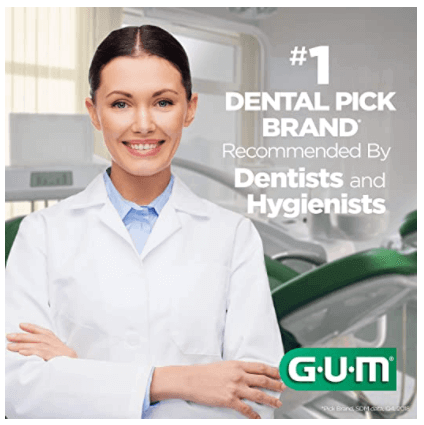 GUM-6705R Soft-Picks Comfort Flex Mint Dental Picks, New Invigorating Mint Flavor, 80 Pieces - Neshtary