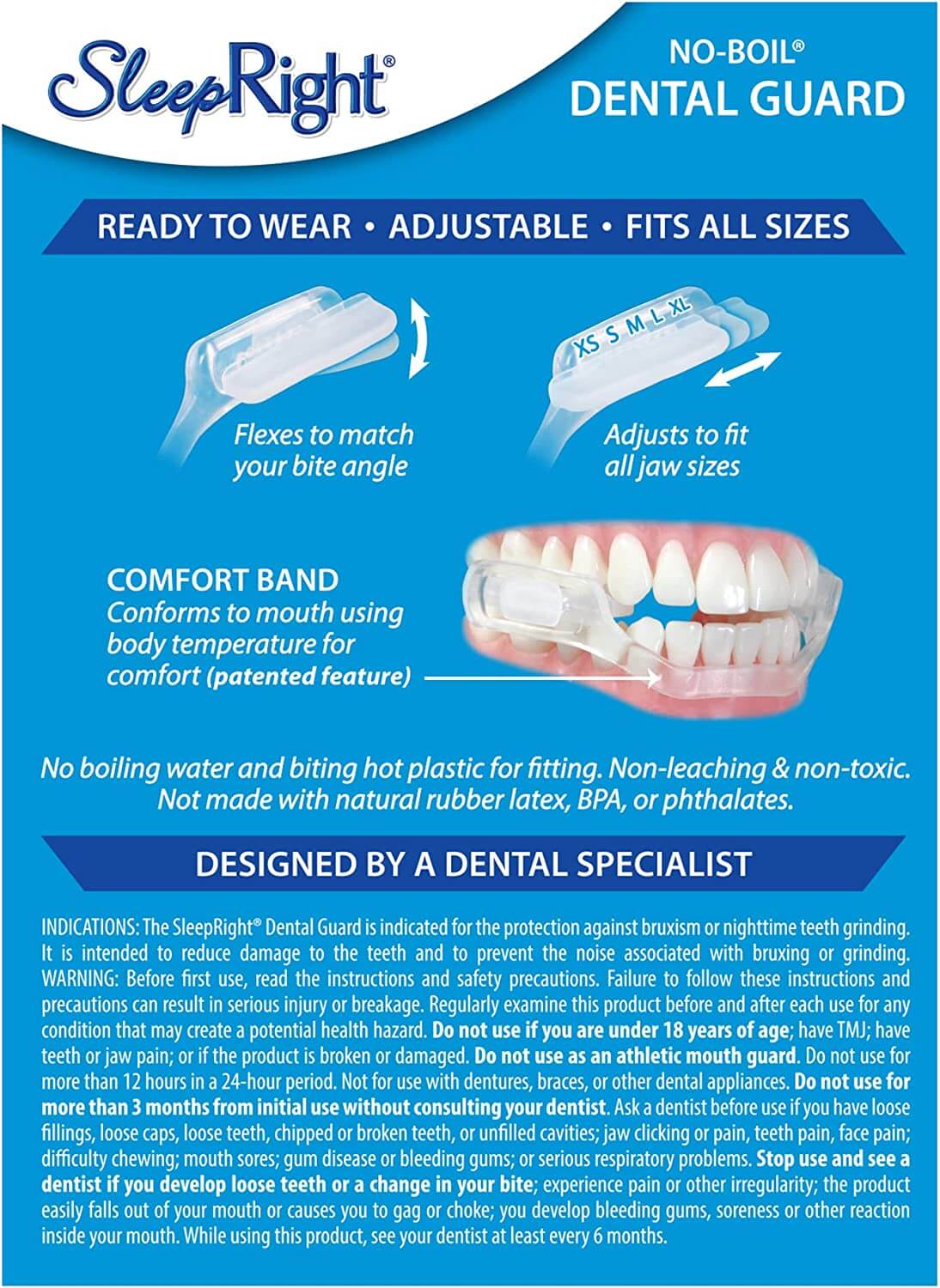 SleepRight® Select No-Boil Dental Guard – Sleeping Teeth Guard – Mouth Guard To Prevent Teeth Grinding