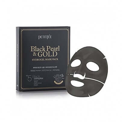 PETITFEE Black Pearl & Gold Hydrogel Mask Pack (5ea)